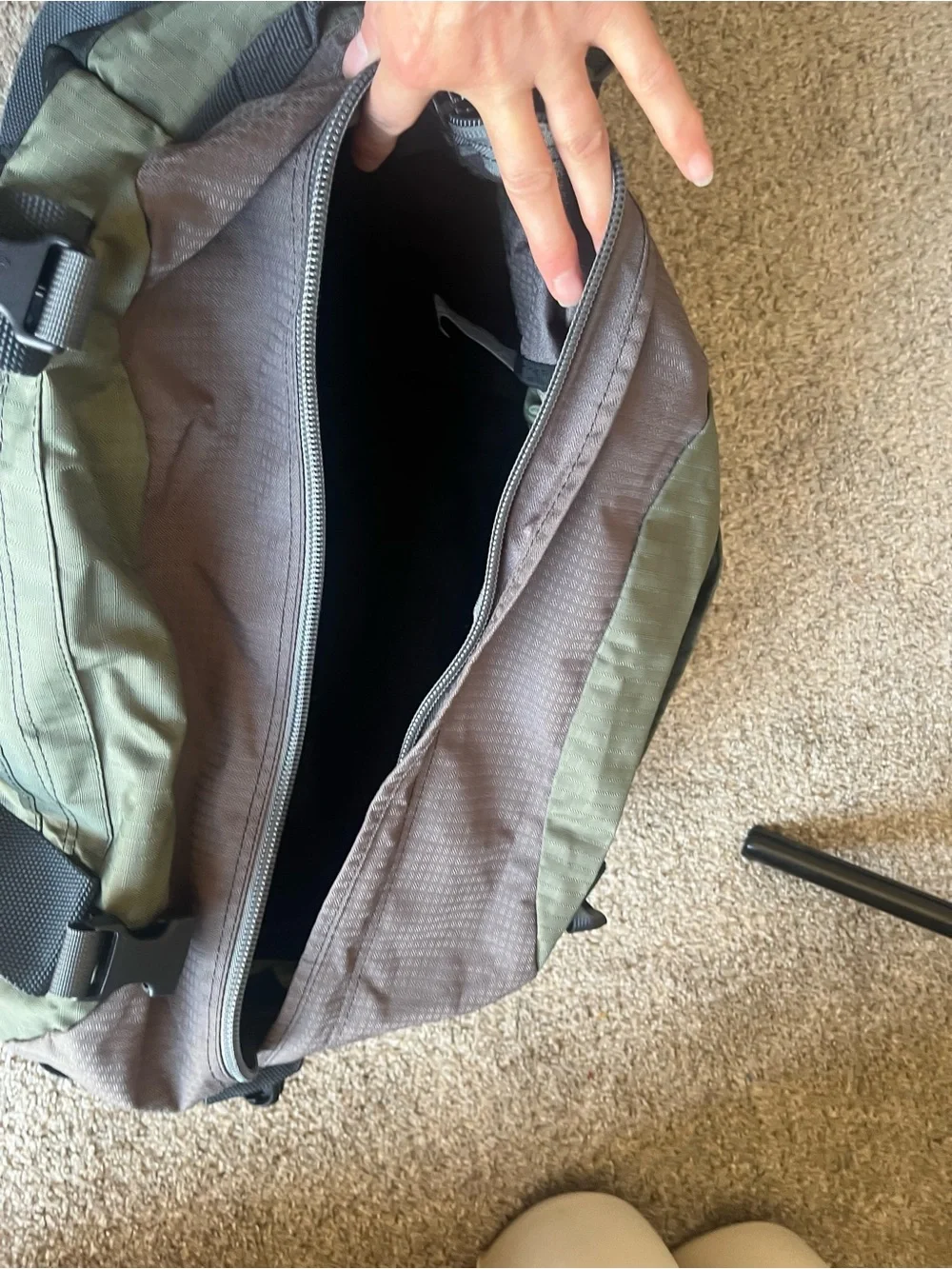 No Matter What Olive & Black Duffel Bag